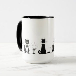 Four Black Cats, Louis Wain Mug