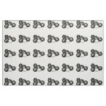 Four Black Lawn Bowls And Jack Pattern, Fabric