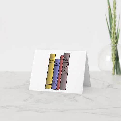 Four Books Note Cards