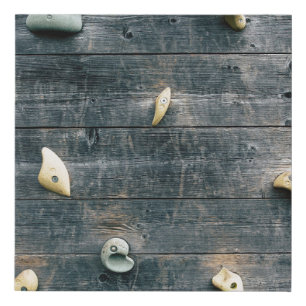 Four brown wooden wall decors faux canvas print