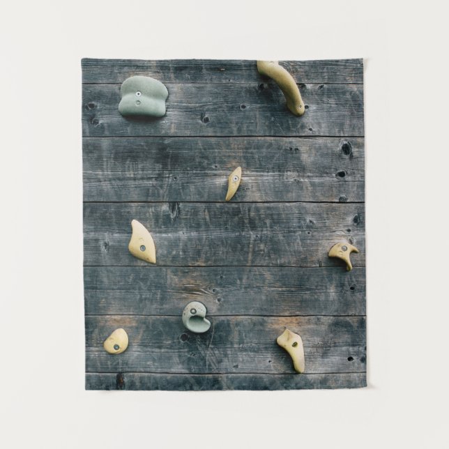 Four brown wooden wall decors tapestry (Front)