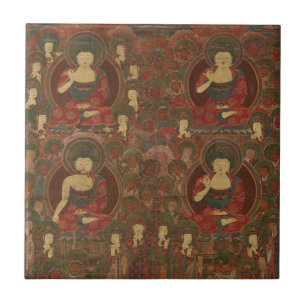 Four Buddhas in Pure Land Buddhism Ceramic Tile