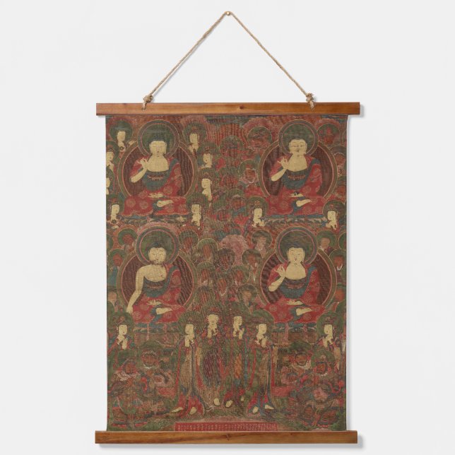 Four Buddhas in Pure Land Buddhism Hanging Tapestry (Front)