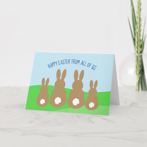 Four Bunny Silhouettes Card
