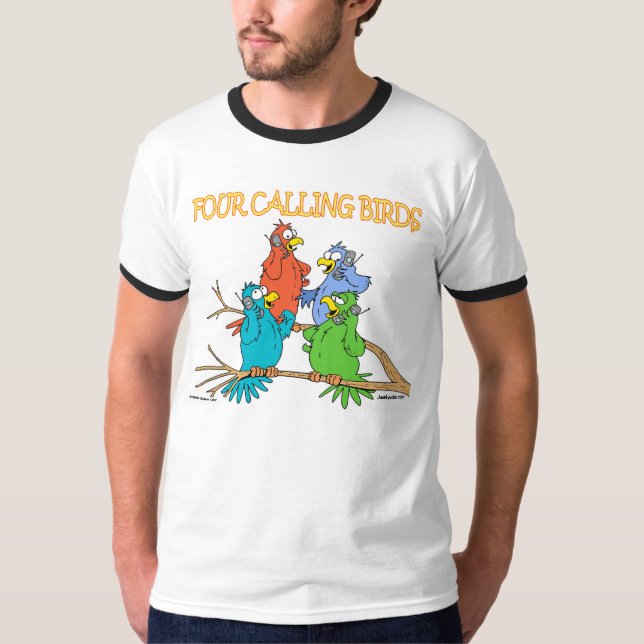 Four Calling Birds T-Shirt (Front)