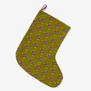 Four Calling Birds The Gospels Cut-Out Stencil Large Christmas Stocking