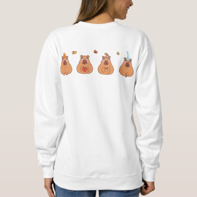 Four Capybara Sisters Sweatshirt (Back)