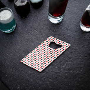 Four Card Shapes Pattern Credit Card Bottle Opener