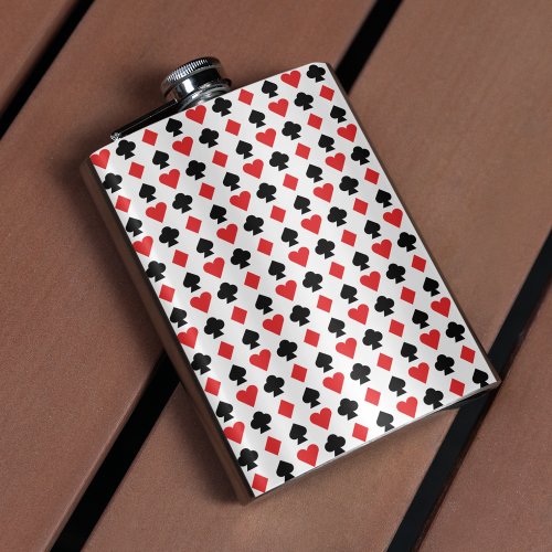 Four Card Shapes Pattern Flask