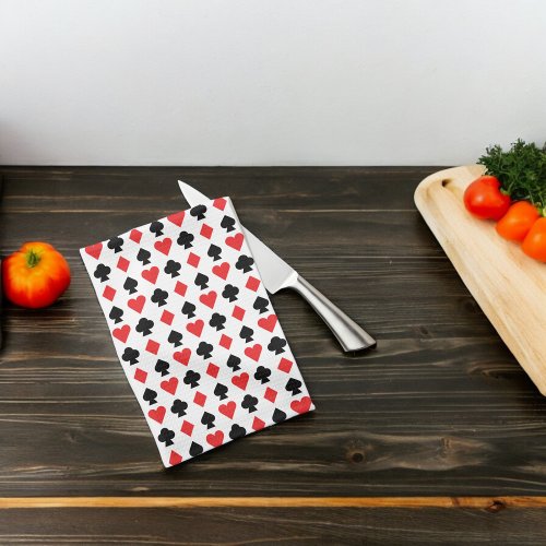 Four Card Shapes Pattern Kitchen Towel