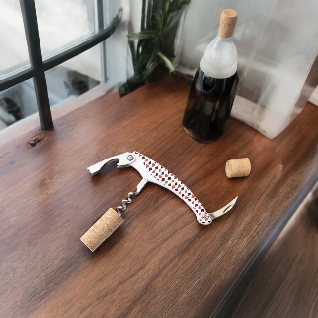 Four Card Shapes Pattern Waiter's Corkscrew ( Corkscrew Bottle Opener)