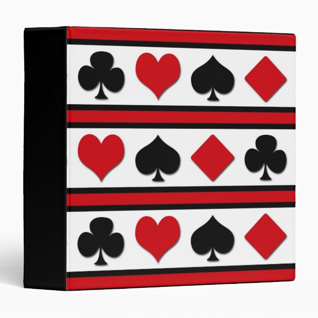 Four card suits 3 ring binder (Front/Spine)