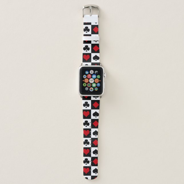 Four card suits apple watch band (Front)