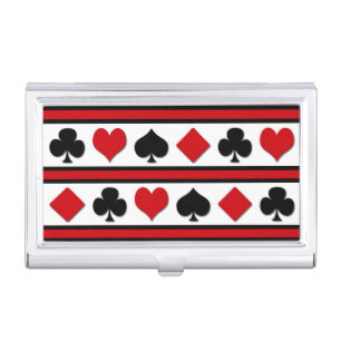 Four card suits business card case