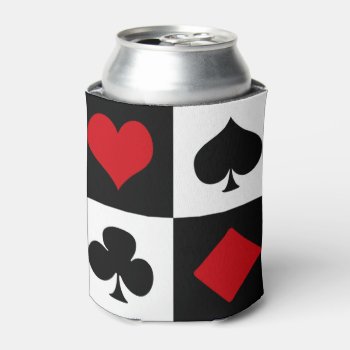 Four Card Suits Can Cooler by BattaAnastasia at Zazzle