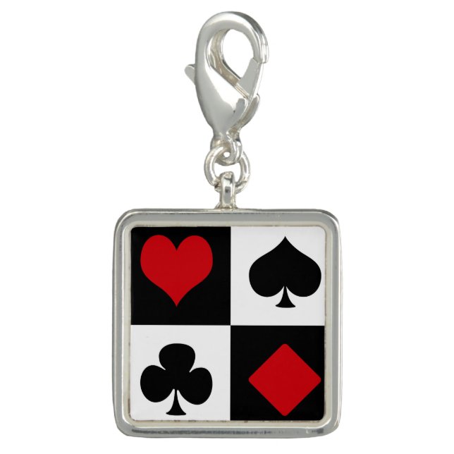 Four card suits charm (Front)