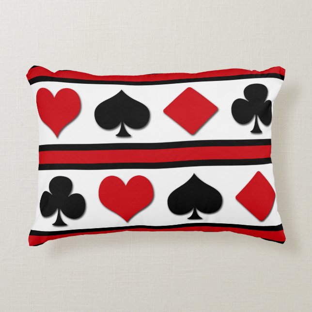 Four card suits decorative pillow (Front)