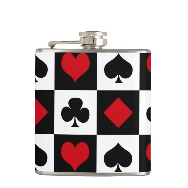 Four card suits flask (Front)