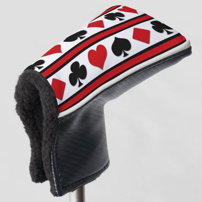 Four card suits golf head cover (3/4 Front)