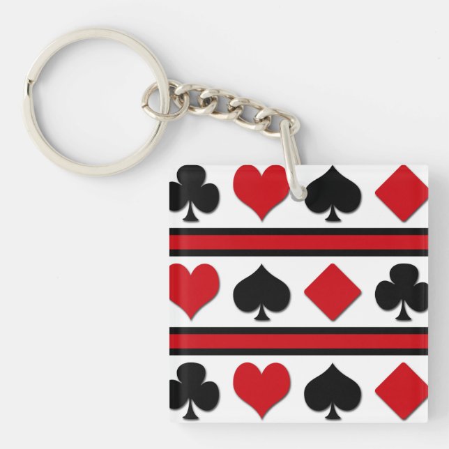 Four card suits keychain (Front)