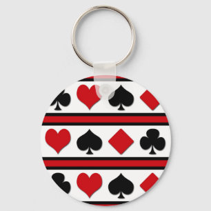 Four card suits keychain