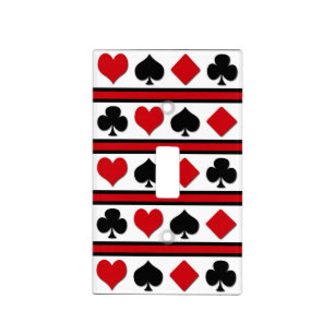 Four card suits light switch cover