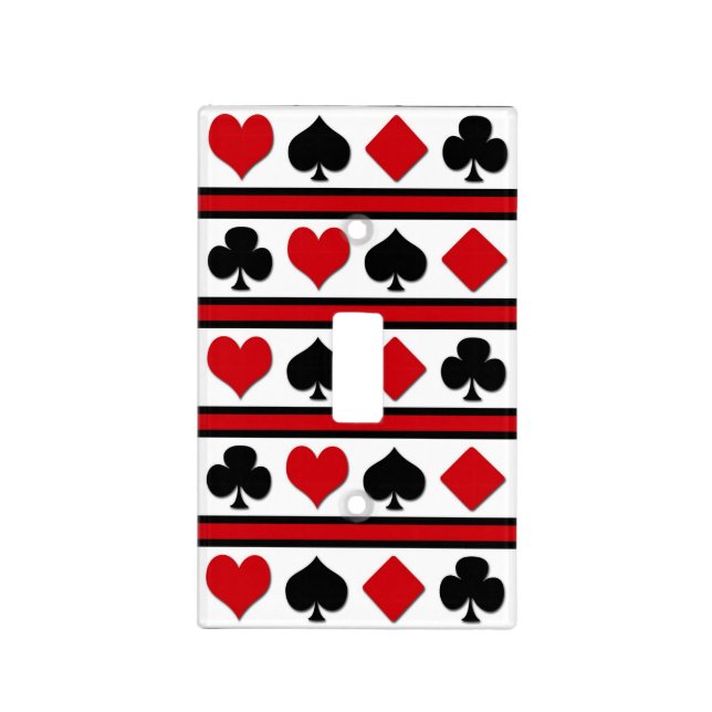 Four card suits light switch cover (Front)