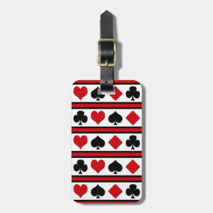 Four card suits luggage tag