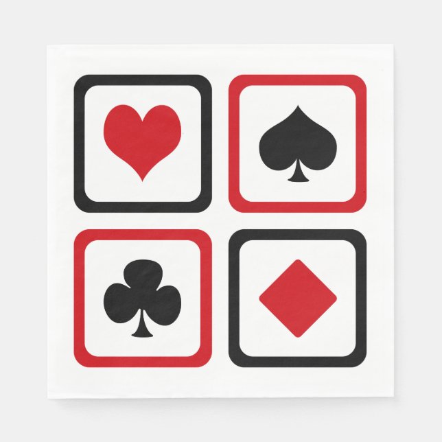 Four card suits napkins (Front)