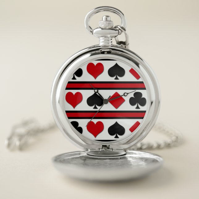 Four card suits pocket watch (Inside)