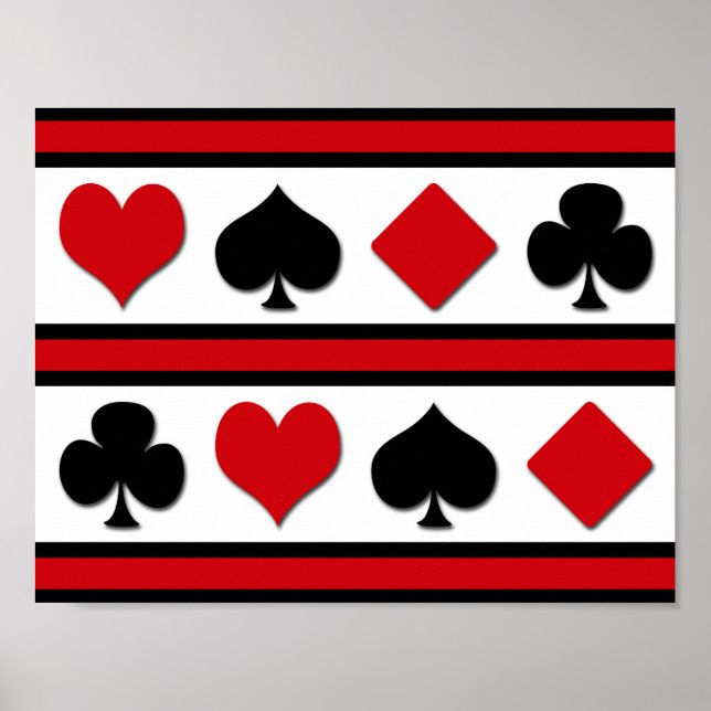 Four card suits poster (Front)