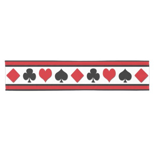Four card suits short table runner