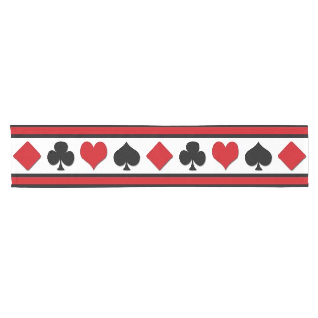 Four card suits short table runner (Horizontal)
