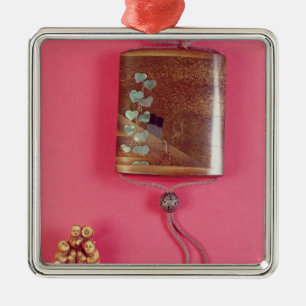 Four case inro metal ornament