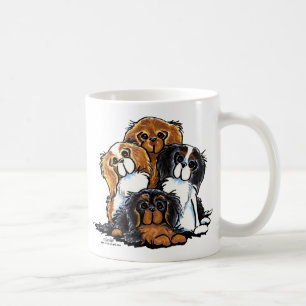 Four Cavalier King Charles Spaniels Coffee Mug