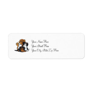 Four Cavalier King Charles Spaniels Label