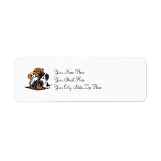 Four Cavalier King Charles Spaniels Label