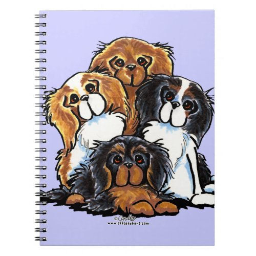 Four Cavalier King Charles Spaniels Notebook