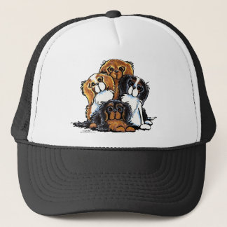 Four Cavalier King Charles Spaniels Trucker Hat