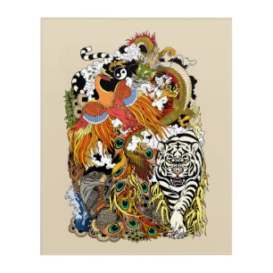 four celestial animals acrylic print