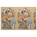 four celestial animals fabric