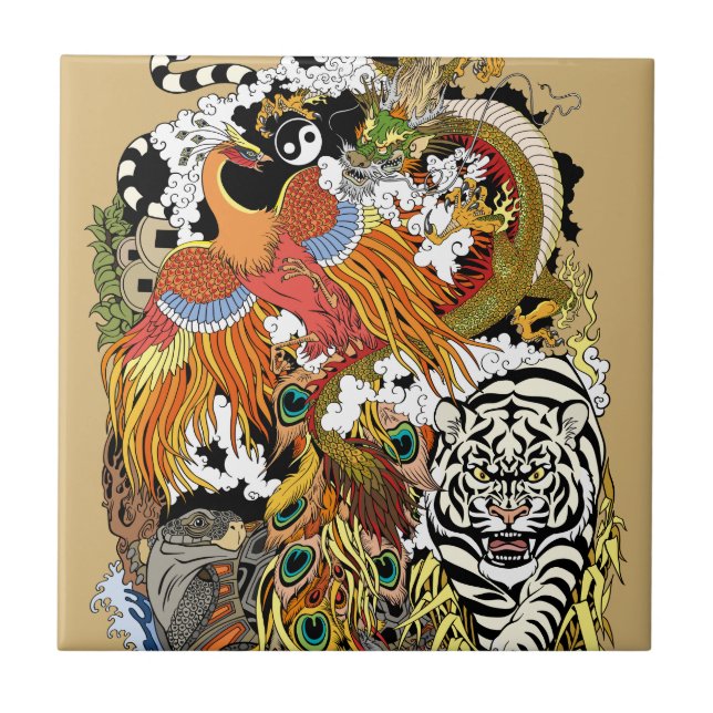 four celestial animals tile (Front)