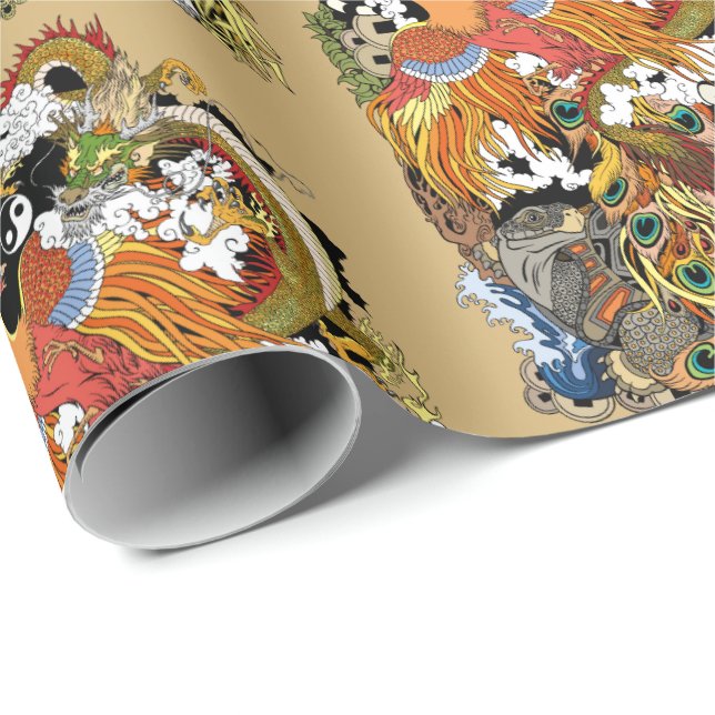 four celestial animals wrapping paper (Roll Corner)