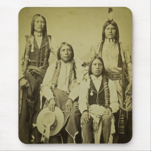 Four Cheyenne Scouts Vintage Stereoview Mouse Pad