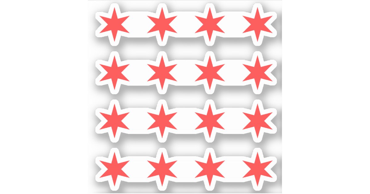 Chicago Flag Script Sticker