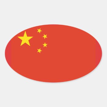 Four China (prc) Oval Sticker by abbeyz71 at Zazzle