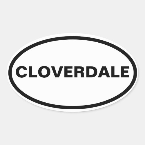 FOUR Cloverdale Montgomery Alabama Oval Sticker