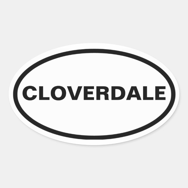 FOUR Cloverdale, Montgomery, Alabama Oval Sticker (Front)