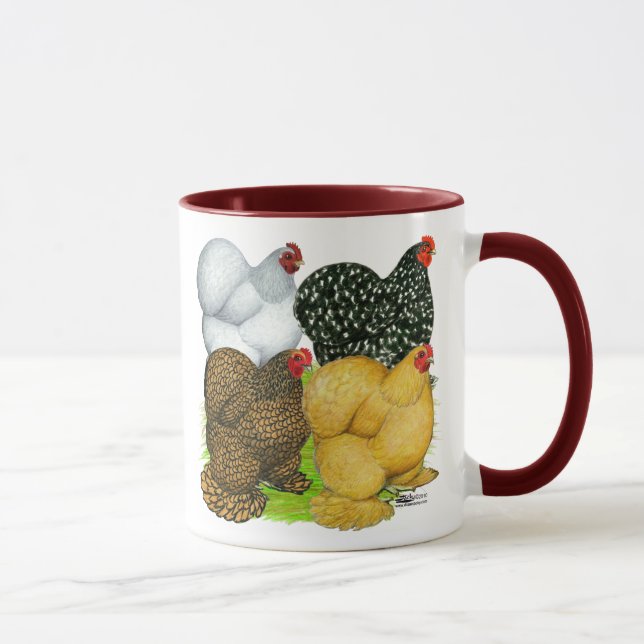 Four Cochin Hens Mug (Right)