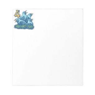 Four Colly Birds Notepad
